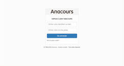 Desktop Screenshot of client.anacours.fr