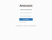 Tablet Screenshot of client.anacours.fr